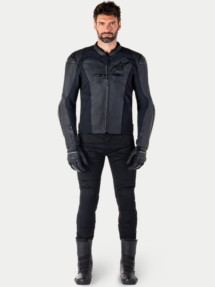 Kurtka motocyklowa skórzana Alpinestars Faster V3 czarna