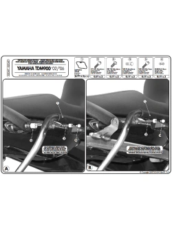 Stelaż kufrów bocznych Monokey Side Kappa Yamaha TDM 900 (02-14)