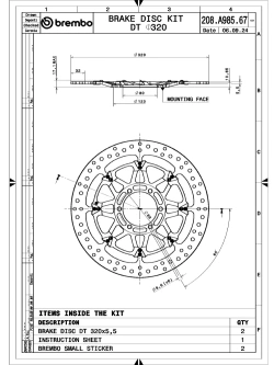 Tarcze Hamulcowe Brembo T-Drive BMW M 1000 R (23-)/ RR (21-)/ S 1000 XR (14-) [śr. 320 mm]