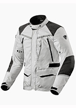 Kurtka motocyklowa tekstylna REV’IT! Voltiac 3 H2O jasnoszaro-czarna