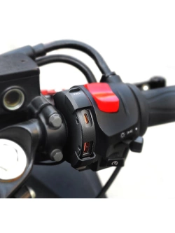Podwójne gniazdo USB QC 3.0 BikeTec na kierownicę