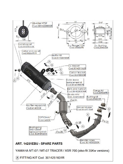 Pełny układ wydechowy LeoVince LV One Evo Yamaha (wybrane modele) czarny [stal nierdzewna]