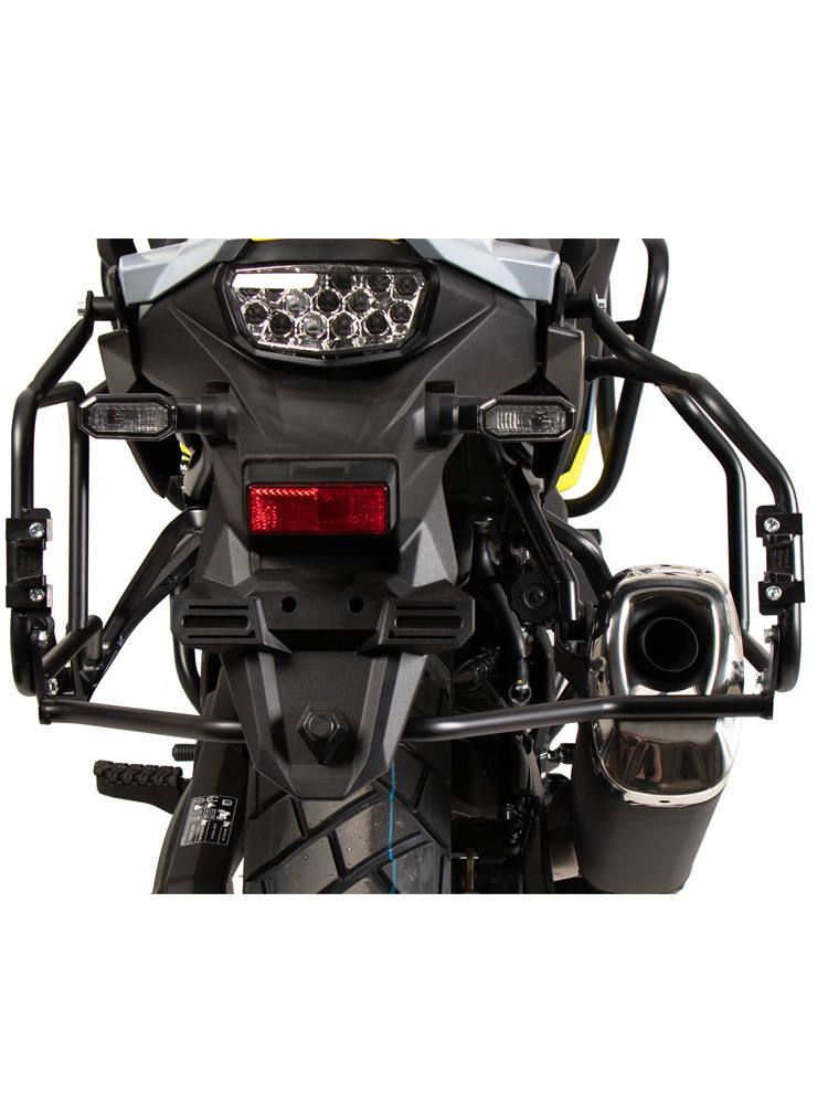 Zestaw: kufry boczne + stelaże Hepco&Becker Xplorer Cutout do Suzuki V-Strom 800 DE (23-) czarne