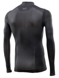 Koszulka termoaktywna z półgolfem SIXS Breezy Touch V2 czarna unisex