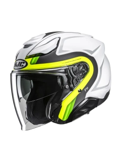 Kask otwarty HJC F31 Bask biało-żółty