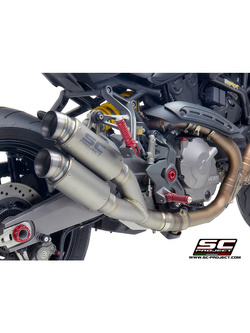 Podwójny tłumik SC-Project Twin GP70-R Carbon / Titanium (Slip on) - Ducati Monster 821 [18-20]