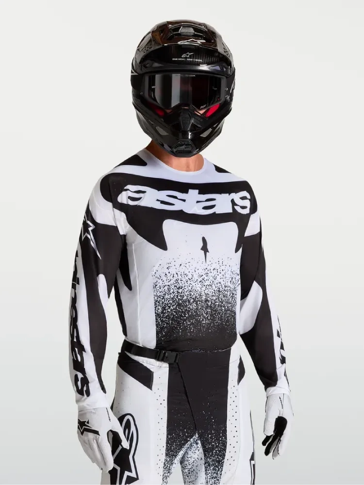 Bluza cross Alpinestars MX Techstar Swan czarno-biała