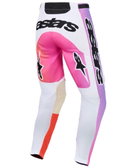 Spodnie cross Alpinestars MX Race Air biało-różowo-fioletowe