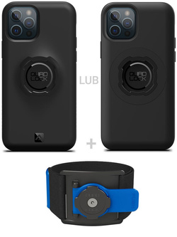 Zestaw do biegania: etui na telefon iPhone 12 / 12 Pro + opaska sportowa Quad Lock