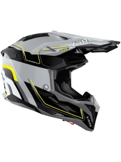 Kask enduro Airoh Aviator 3 Leader szaro-czarno-żółty połysk