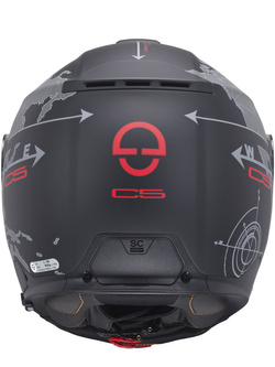 Zestaw: kask szczękowy Schuberth C5 Globe czarno-szary + dedykowany interkom motocyklowy