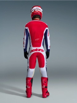 Spodnie cross Alpinestars MX Racer Riway biało-czerwono-niebieskie