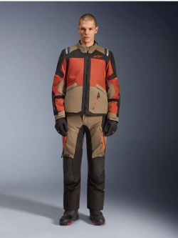 Kurtka motocyklowa tekstylna Alpinestars Andes V4 Drystar czarno-brązowo-pomarańczowa