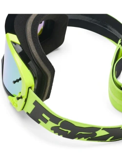 Gogle motocyklowe Fox Vue Core z żółtą szybką, czarne-fluo