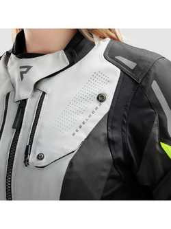 Kurtka motocyklowa damska tekstylna Rebelhorn Hiker IV czarno-szaro-żółta