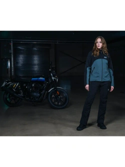 Kurtka motocyklowa tekstylna damska Knox Modra przeciwdeszczowa czarno-niebieska