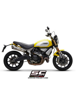 Komplet dwóch tłumików SC-Project S1 Titanium + Carbon (Slip on) - Ducati Scrambler 1100 [18-19]