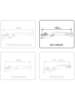 Dźwignia hamulca PUIG Levers 4.0 EVO czerwona