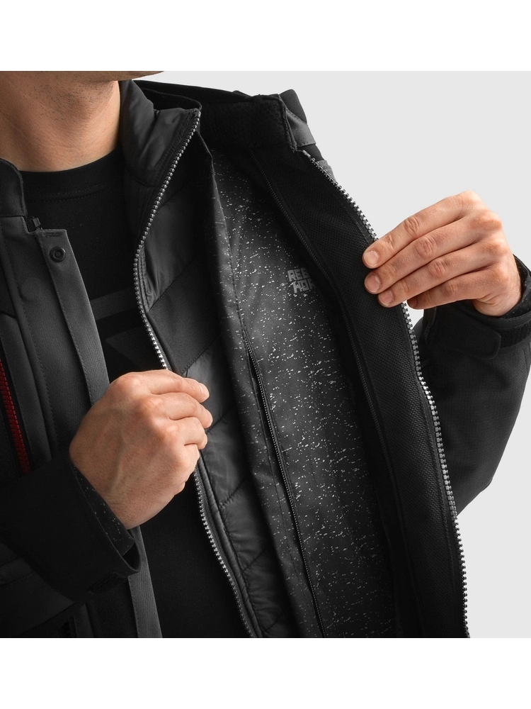 Kurtka motocyklowa tekstylna Rebelhorn Hardy 3.0 czarno-szaro-czerwona