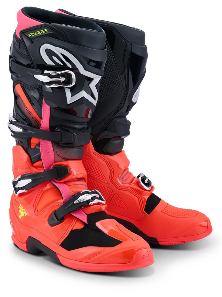 Buty enduro Alpinestars MX Tech 7 czarno-czerwono-różowe