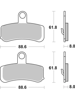 Klocki hamulcowe Brembo SA Harley Davidson (wybrane modele) [na przód, kpl. na 1 tarczę]