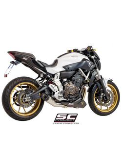 Pełny układ wydechowy 2-1, SC-Project S1 Stainless steel + Carbon - Yamaha MT-07 [13-16]