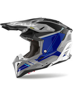 Kask enduro Airoh Aviator 3 Saber szaro-niebieski