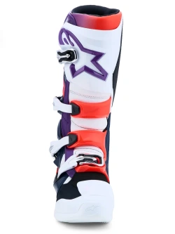 Buty enduro Alpinestars MX Tech 7 biało-niebiesko-fioletowe