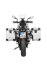 Zestaw: kufry boczne srebrne Zega Evo X + stelaże czarne Touratech KTM 890 Adventure/R, 790 Adventure/R (45/45L)