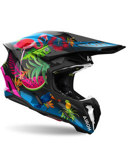 Kask enduro Airoh Twist 3 Amazonia czarrno-niebiesko-różowy