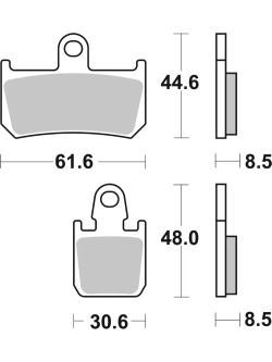 Klocki hamulcowe Brembo SR Yamaha YZF-R1 (07-13)/ V-Max 1700 (09-20) [na przód, kpl. na 1 tarczę]