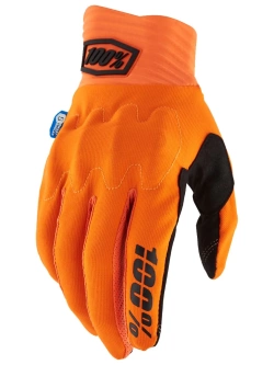 Rękawice cross 100% Cognito Smart Shock pomarańczowe