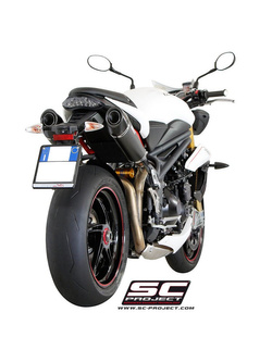 Tłumiki stożkowe carbon Slip-on SC-Project do Triumph SPEED TRIPLE 1050 [11-15]