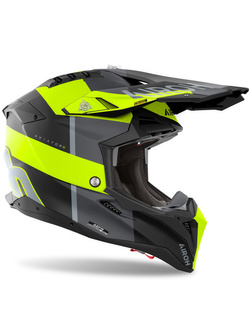 Kask enduro Airoh Aviator 3 Monarch czarno-fluo