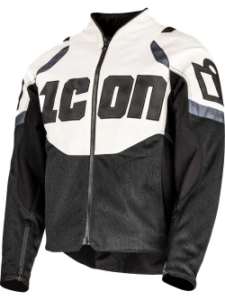 Kurtka motocyklowa tekstylna Icon Contra3 czarno-biała