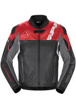 Kurtka motocyklowa skórzana Spidi DP-Progressive czarno-szaro-czerwona