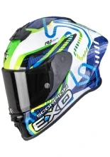 Kask integralny Scorpion EXO-R1 EVO II Air Aron Misano srebrno-żółto-niebieski