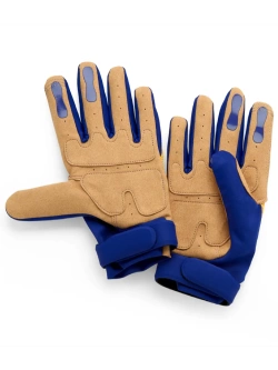 Rękawice cross 100% Langdal niebiesko-żółte