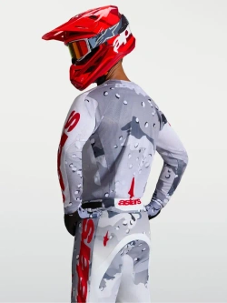 Bluza cross Alpinestars MX Racer Air Lone biało-szaro-czerwona