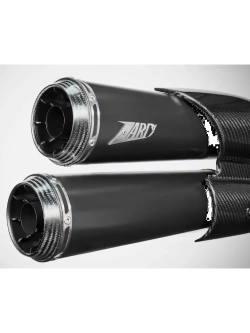 Pełny układ wydechowy Zard System 2:2 Slip-On Top Gun E5 Harley Davidson Sportster S 1250 (21-25) czarny matowy