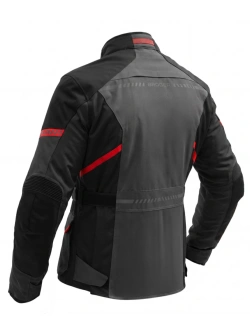 Kurtka motocyklowa tekstylna Broger Overland czarno-szaro-czerwona