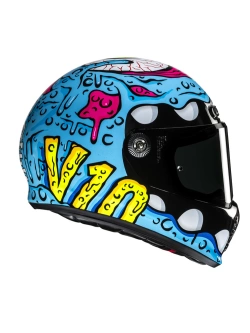 Kask integralny HJC V10 Squeeze niebiesko-różowy