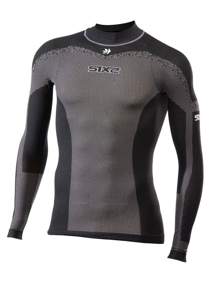 Bluza termoaktywna półgolf SIXS Breezy Touch LS na lato czarna unisex