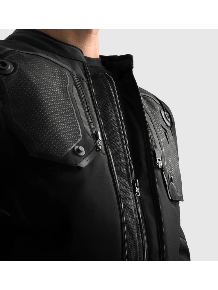 Kurtka motocyklowa tekstylna Rebelhorn Borg II czarna
