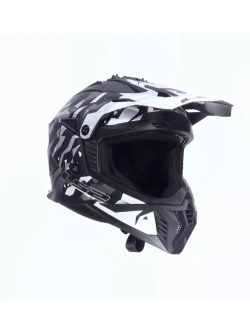 Kask enduro LS2 MX708 Fast II Grotesk czarno-szary