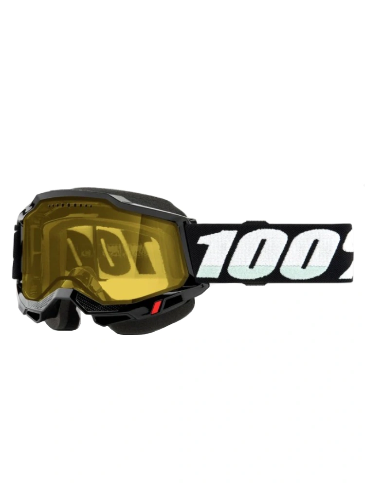 Gogle motocyklowe 100% Accuri 2 Snowmobile Dual Prevented z szybką lustrzaną czarno-białe