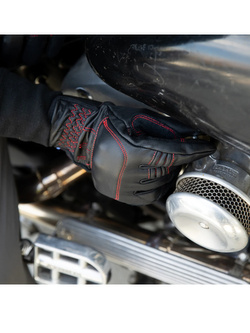 Rękawice motocyklowe Biltwell Belden czarno-czerwone