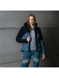 Kurtka przeciwdeszczowa damska Knox Modra czarno-niebieska