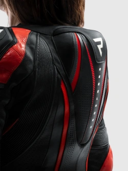 Kurtka motocyklowa damska skórzana Rebelhorn Diva RS czarno-czerwona