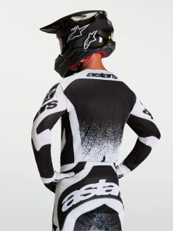 Bluza cross Alpinestars MX Techstar Swan czarno-biała